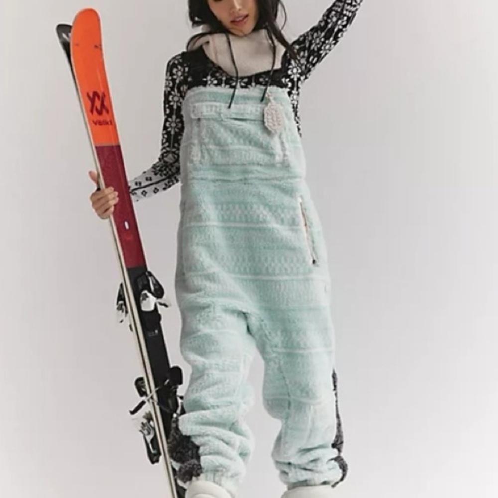 NWOT Free People Movement Hit the Slopes Fleece Overalls